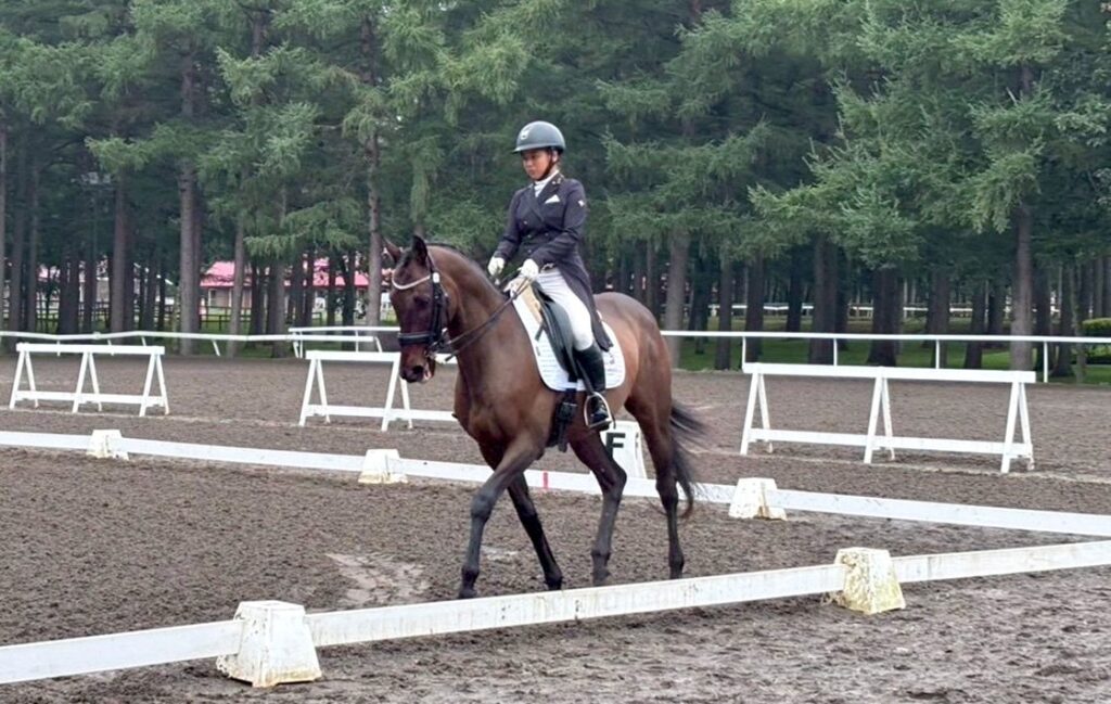 乗馬部賞典馬場馬術競技の様子